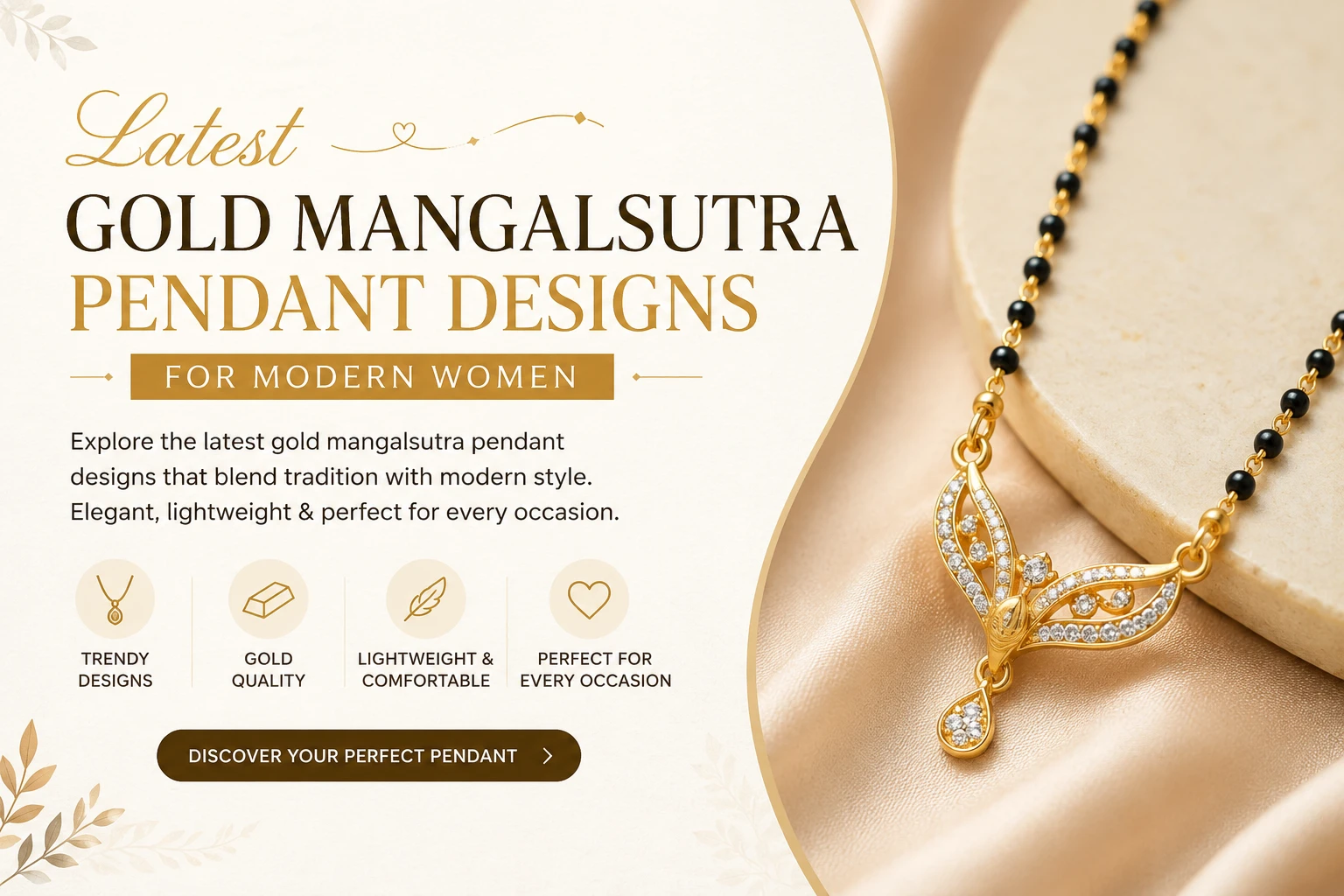 Latest Gold Mangalsutra Pendant Designs for Modern Women