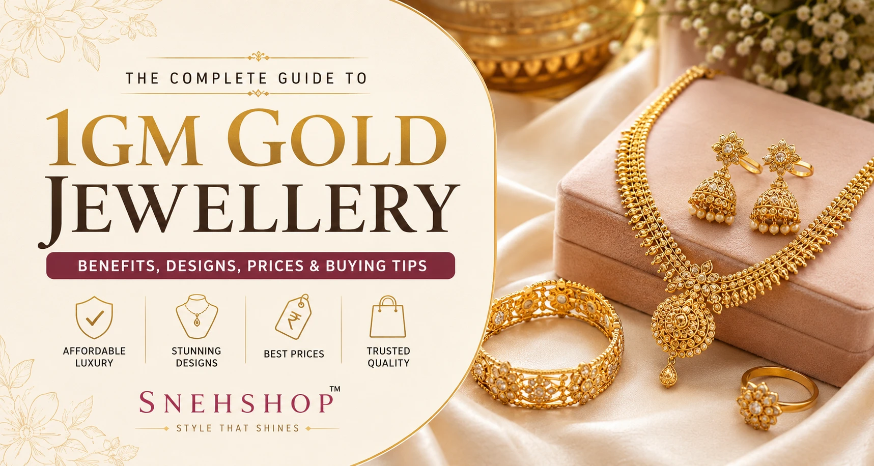 Complete Guide to 1gm Gold Jewellery: Benefits, Designs, Prices & Buying Tips
